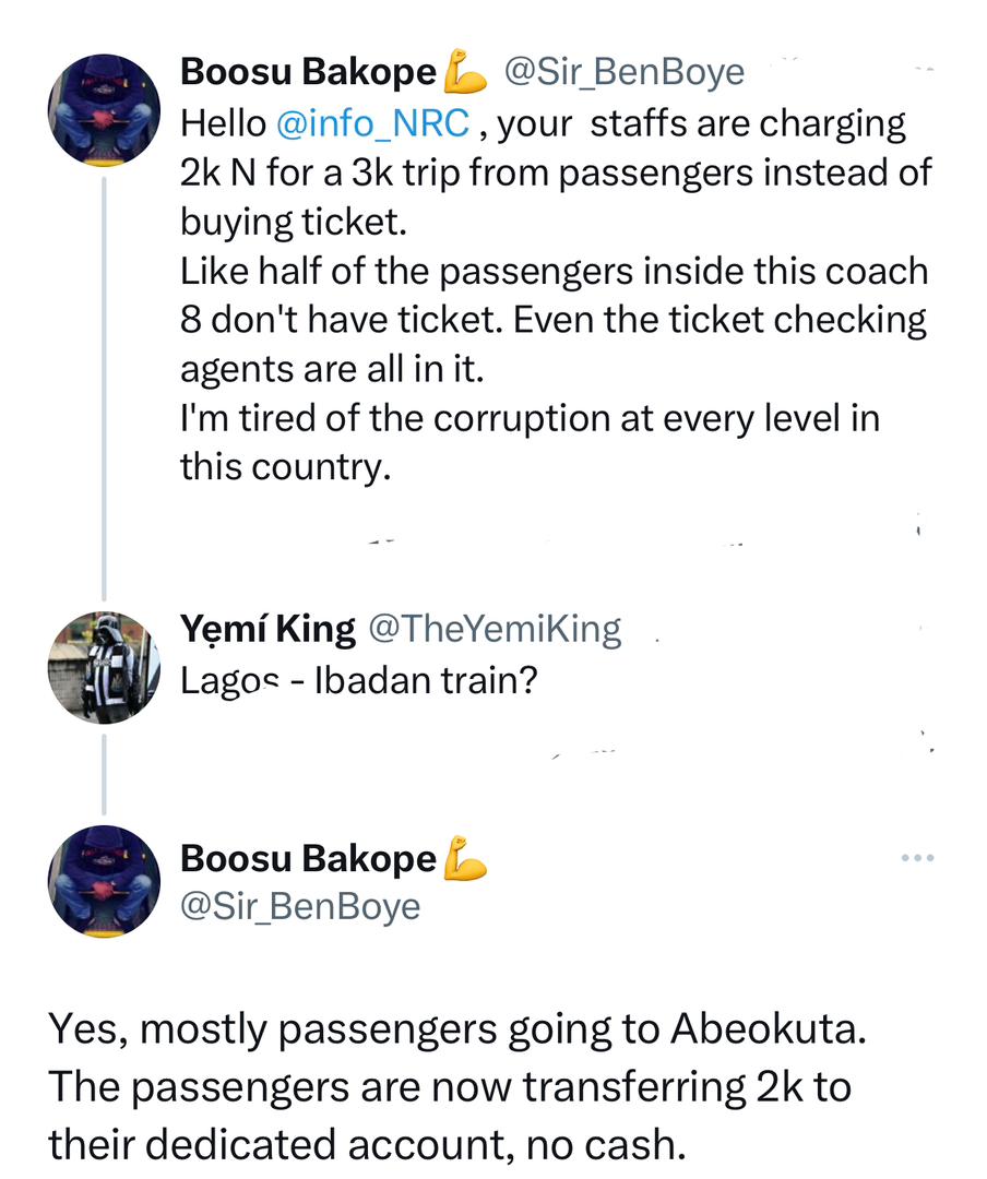 Nigerian man accuses staff of Nigerian Railway Corporation of reducing